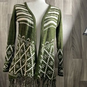 Green Cardigan Small